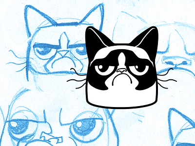 Grumpy Cat Icon by Mathieu Beaulieu on Dribbble